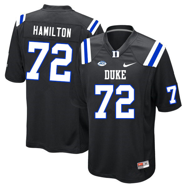 Duke Blue Devils #72 Devery Hamilton College Football Jerseys Sale-Black